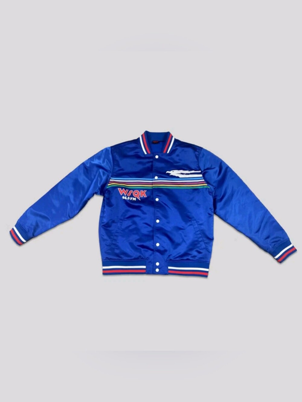 Men's Stranger Things WSQK Satin Bomber Jacket